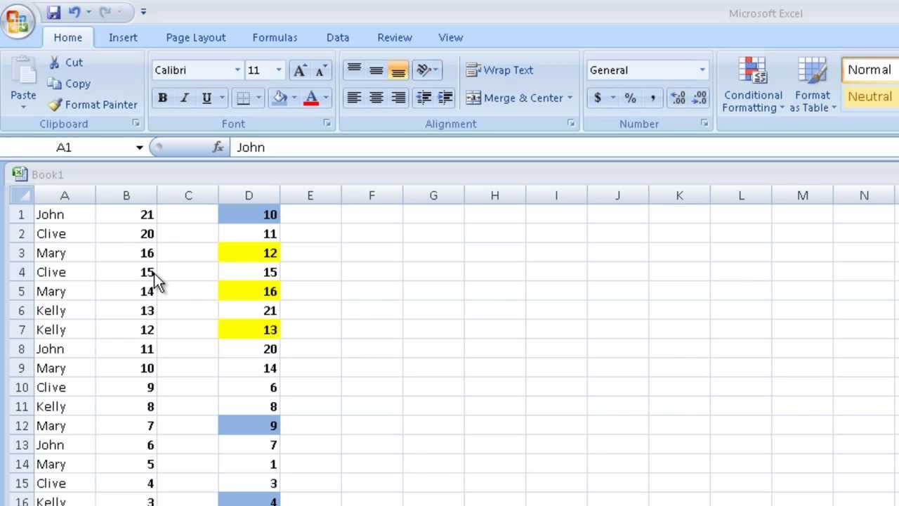 order by number in excel for mac